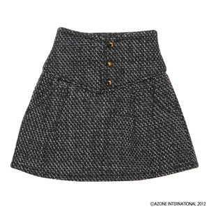 Three Button Mini Skirt (Black), Azone, Accessories, 1/6, 4580116035753